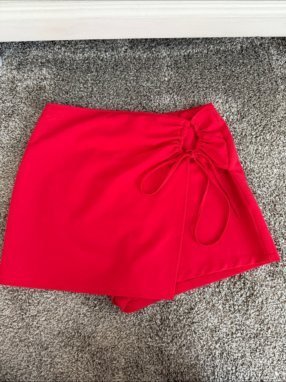 Vici Red Tie-Detail Skort